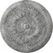 Ekena Millwork Temple Ceiling Medallion (Fits Canopies up to 9 1/4"), 24"OD x 1 5/8"P, Ultra Pure White Crackle CM24TEUWC - alternate 1